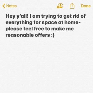 Please feel free to make me reasonable offers!